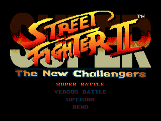 Super Street Fighter II title screen for Amiga